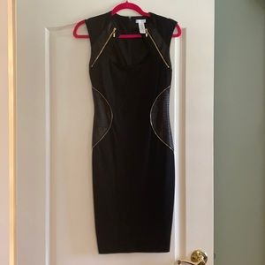 Caché black dress with gold detail - Size 2